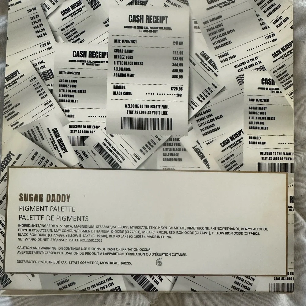 Estate cosmetics sugar daddy pigment palette